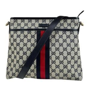 GUCCI Authentic Cream Canvas Shoulder Bag